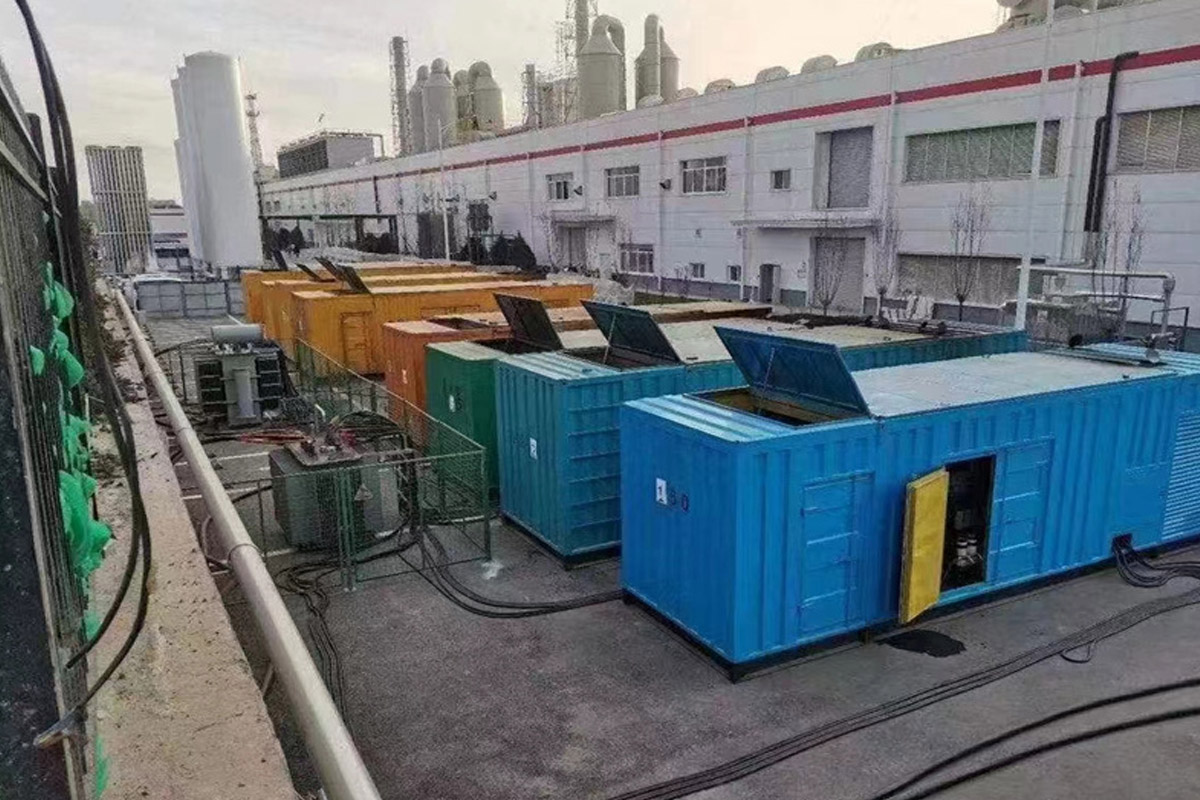 东城发电机租赁施工现场